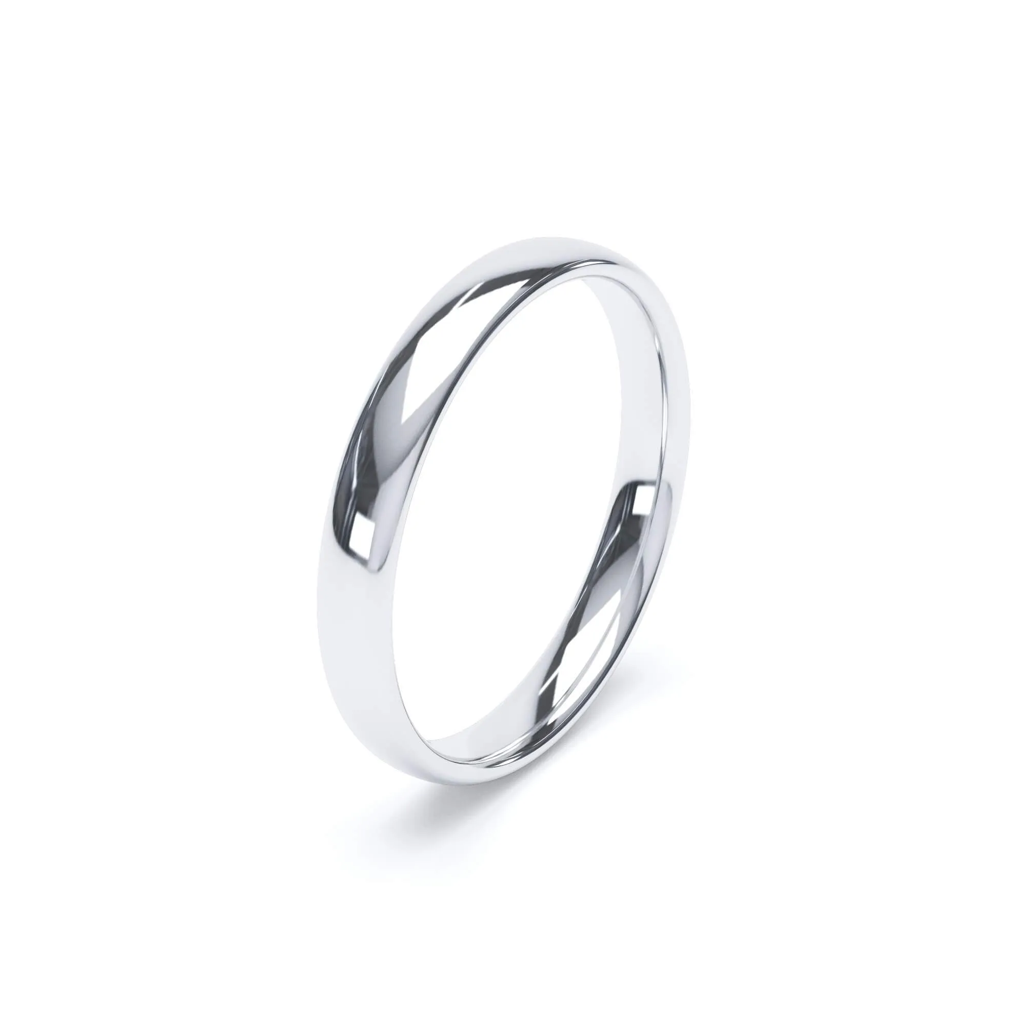 - Regular Court Profile Plain Wedding Ring 18k White Gold