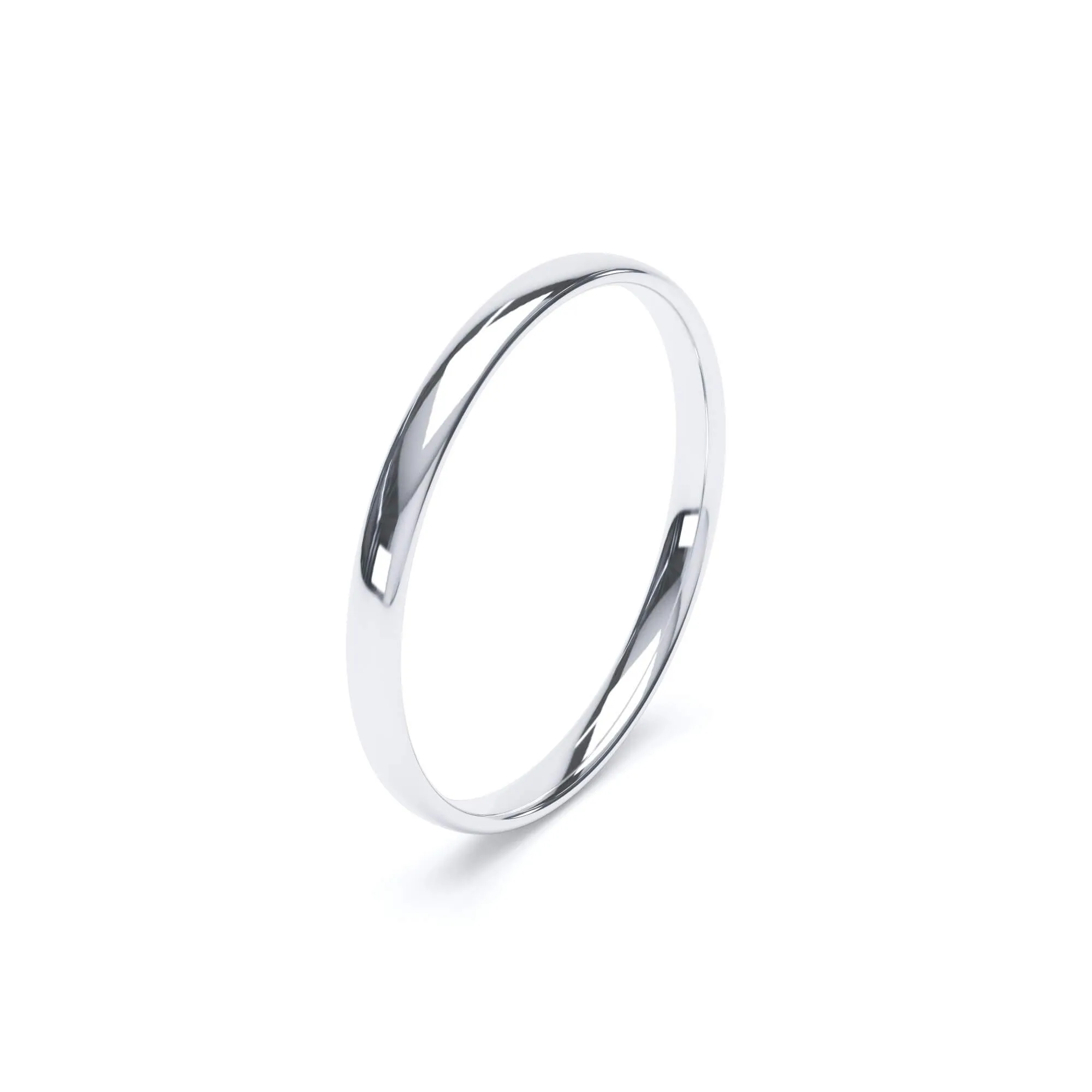 - Regular Court Profile Plain Wedding Ring 18k White Gold