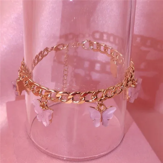 18k Gold-Filled Color Full Butterfly Bracelet