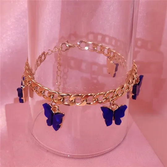 18k Gold-Filled Color Full Butterfly Bracelet