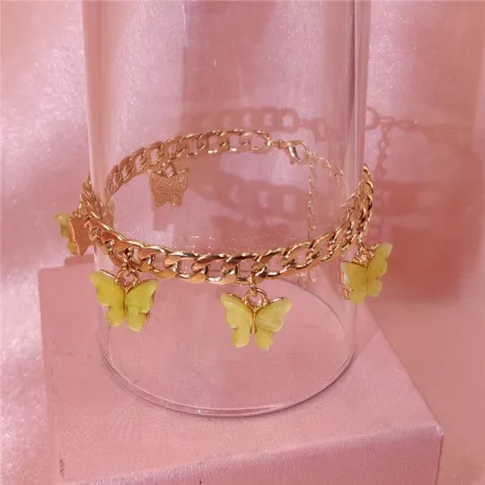18k Gold-Filled Color Full Butterfly Bracelet
