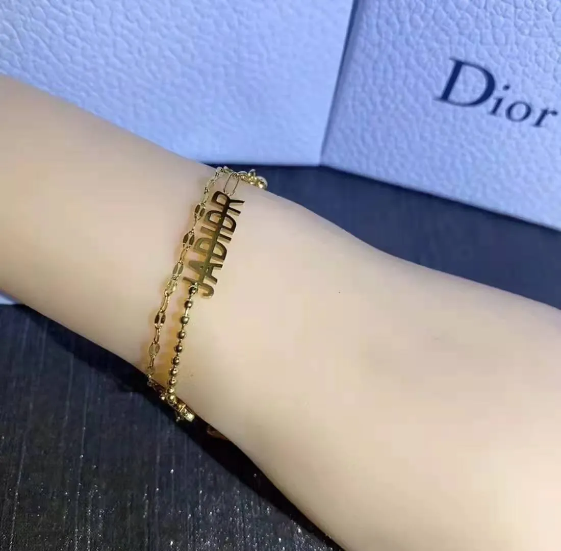 18K Letter Double Bracelet