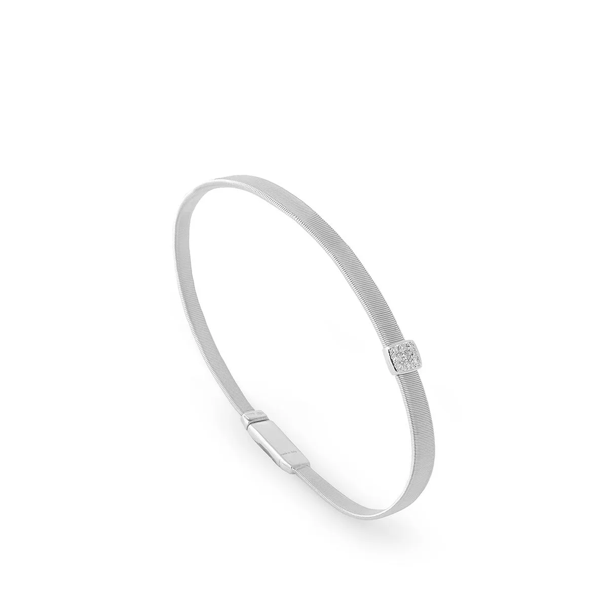 18K White Gold and Diamond Single Station Bracelet
