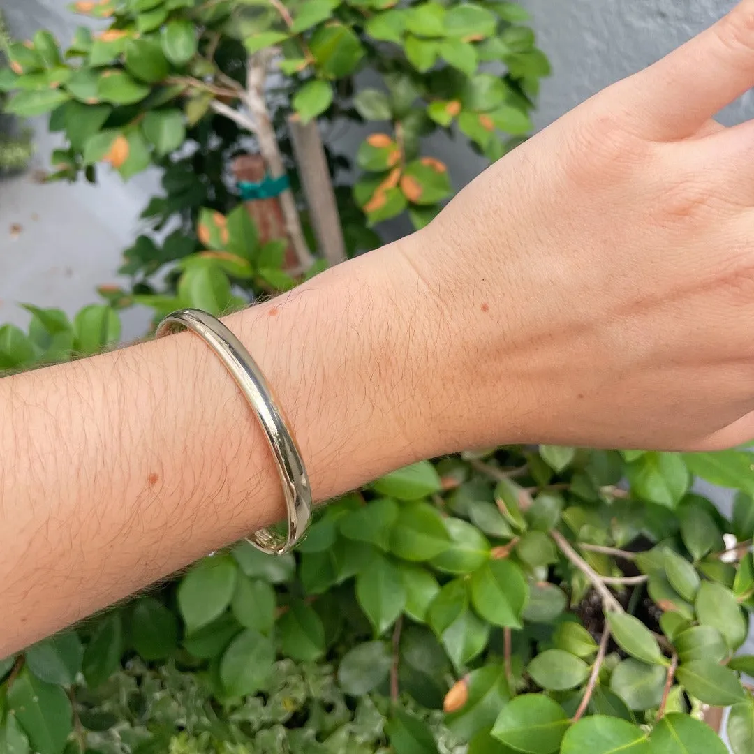 Adult 14K Gold Filled Plain 6mm Bangle
