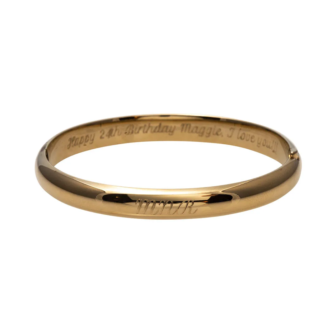 Adult 14K Gold Filled Plain 8mm Bangle
