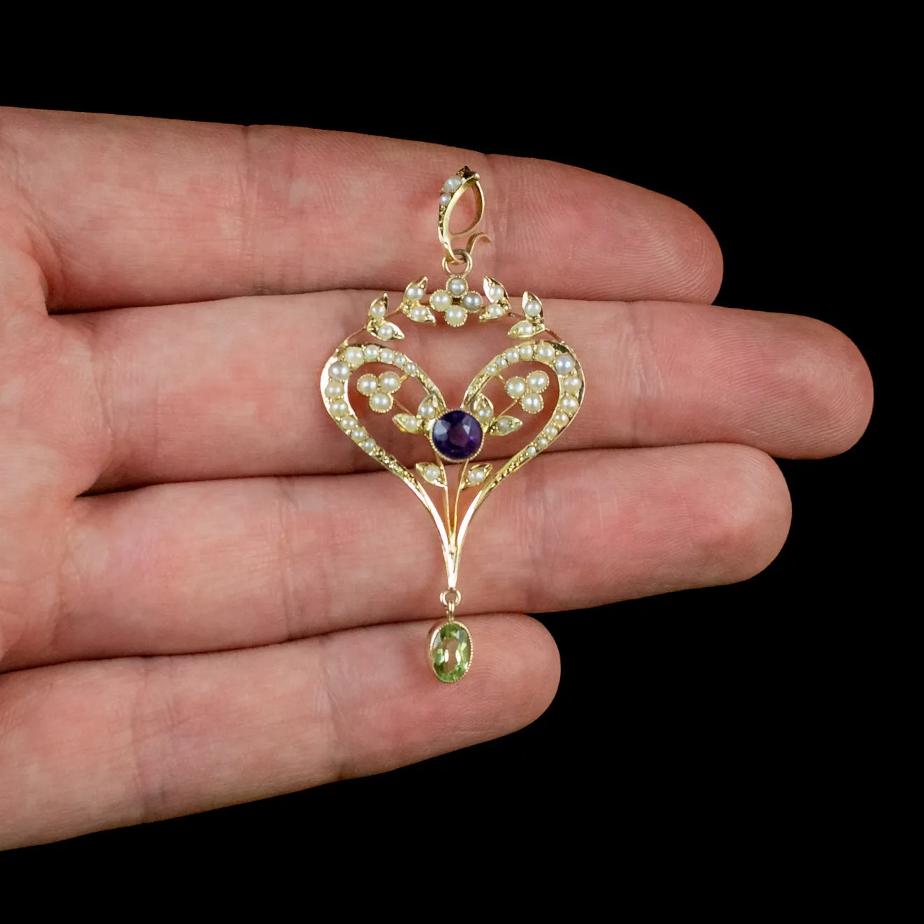Antique Edwardian 9Ct Gold Suffragette Pendant Circa 1910