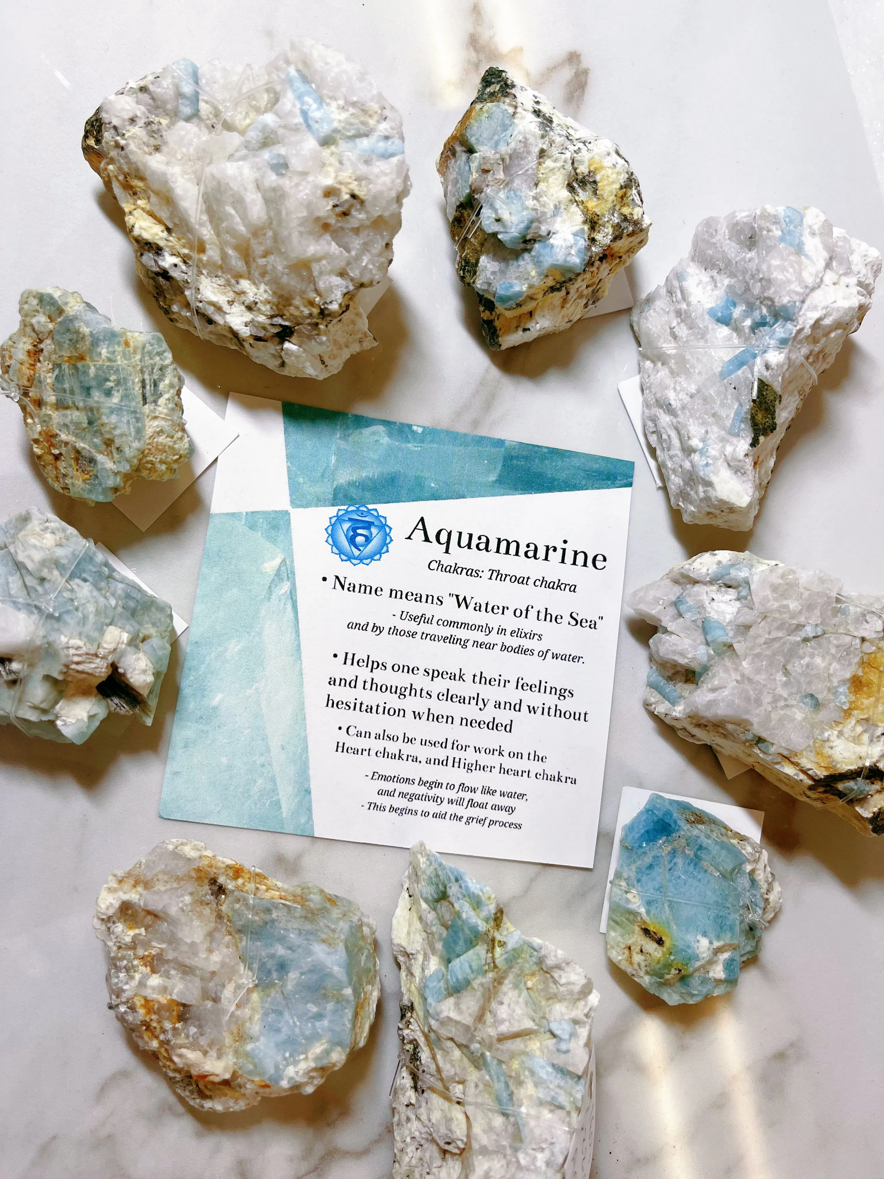 Aquamarine Clusters Mexican