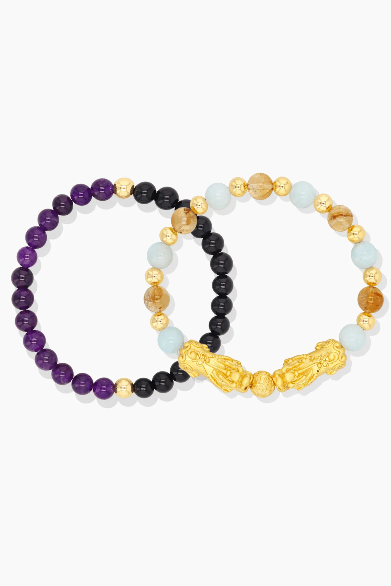 Aquarius Zodiac Feng Shui Double Pixiu Bracelet
