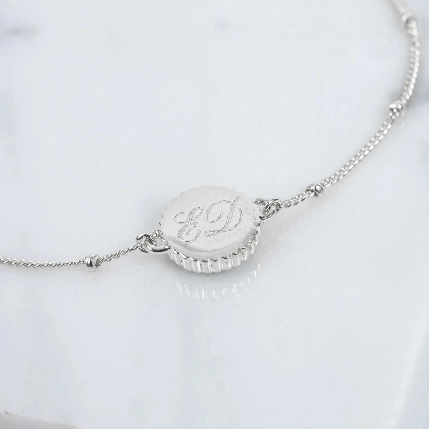 Barcelona Silver May Chrysoprase Birthstone Bracelet
