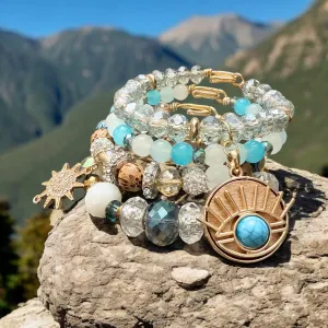 Beach Vibe Third Eye Bangle Set