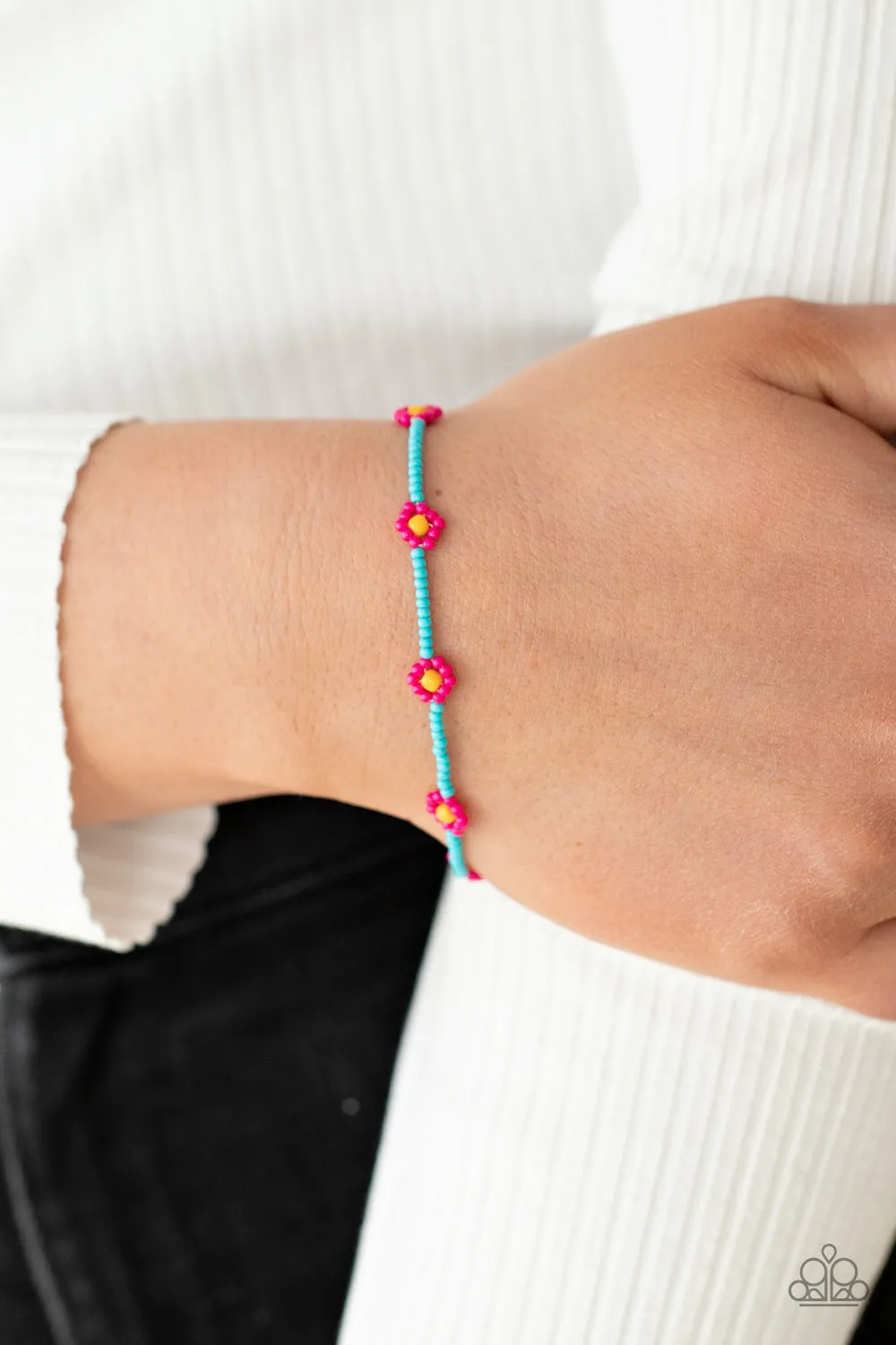 Camp Flower Power - Pink Bracelet - Paparazzi Accessories