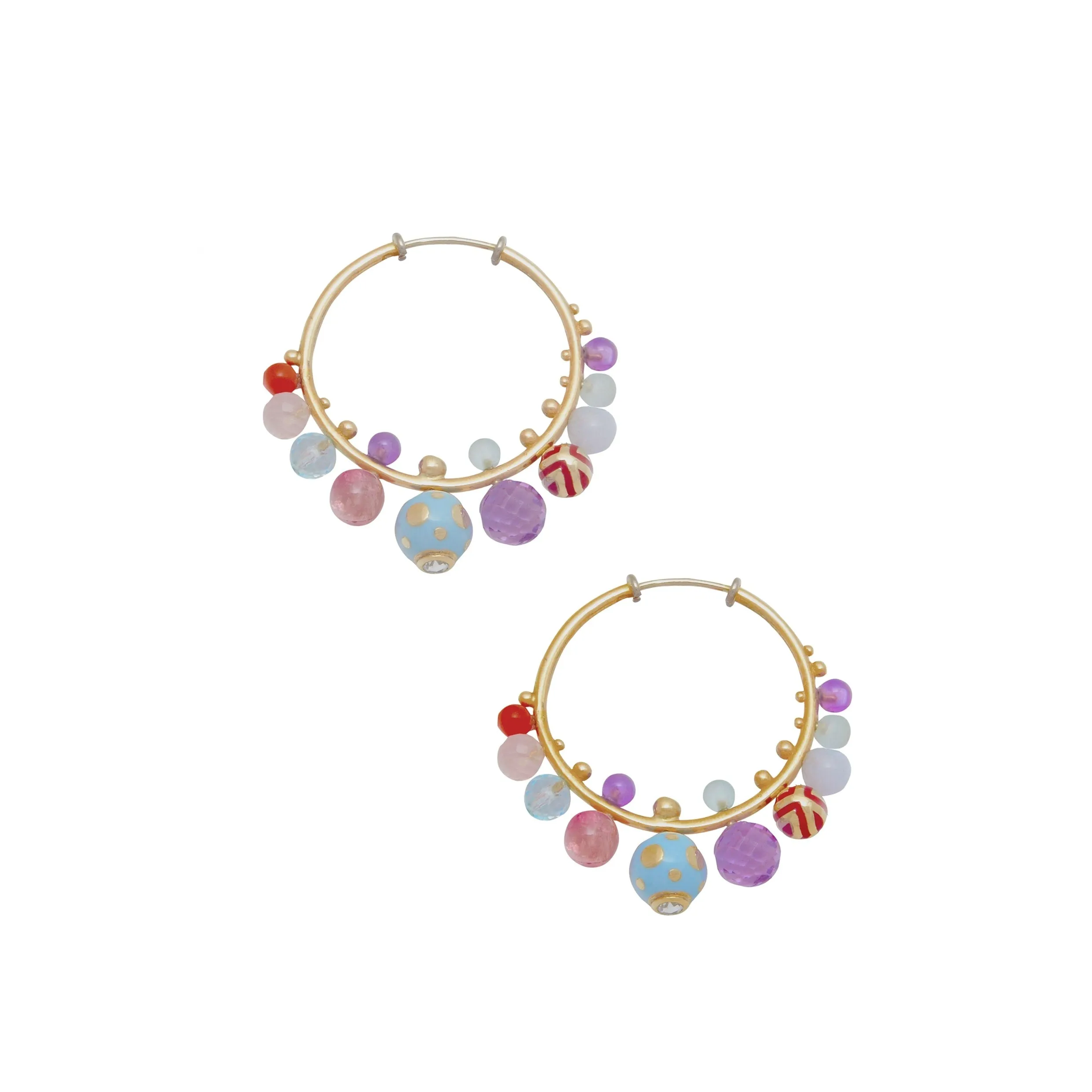Candy Kimono Chevron Hoops