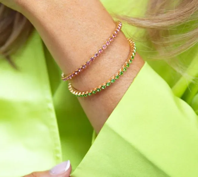 Caroline Svedbom Siri Bangle Gold Peridot
