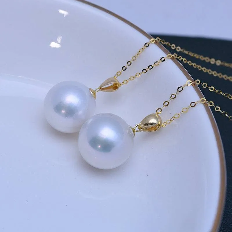 Classic Edison Pearl Pendant Necklace 18K Gold