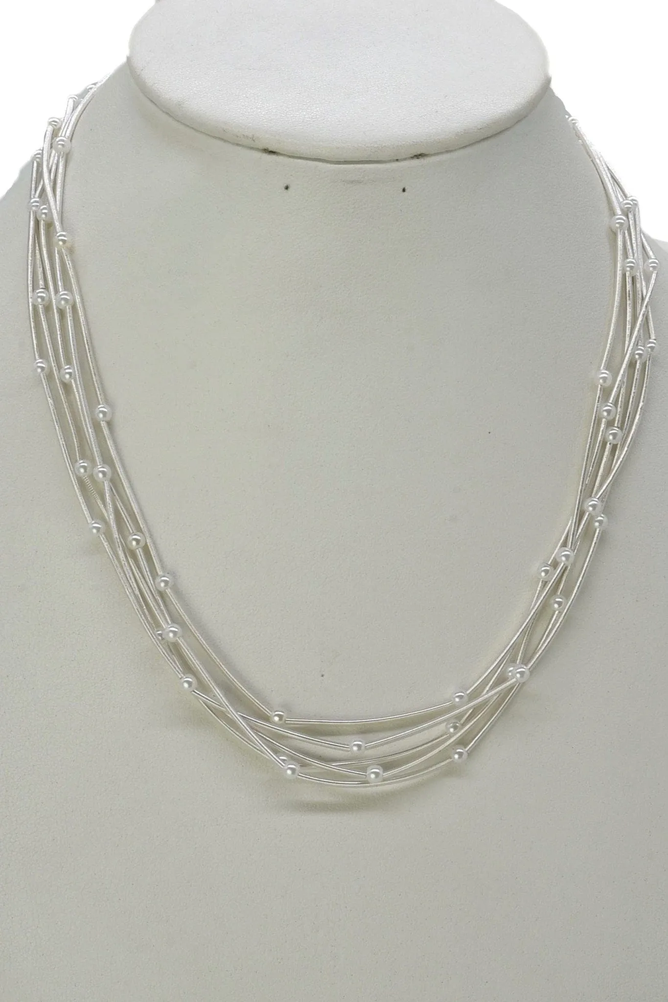 CN4323 Multi Strand Pearl Necklace