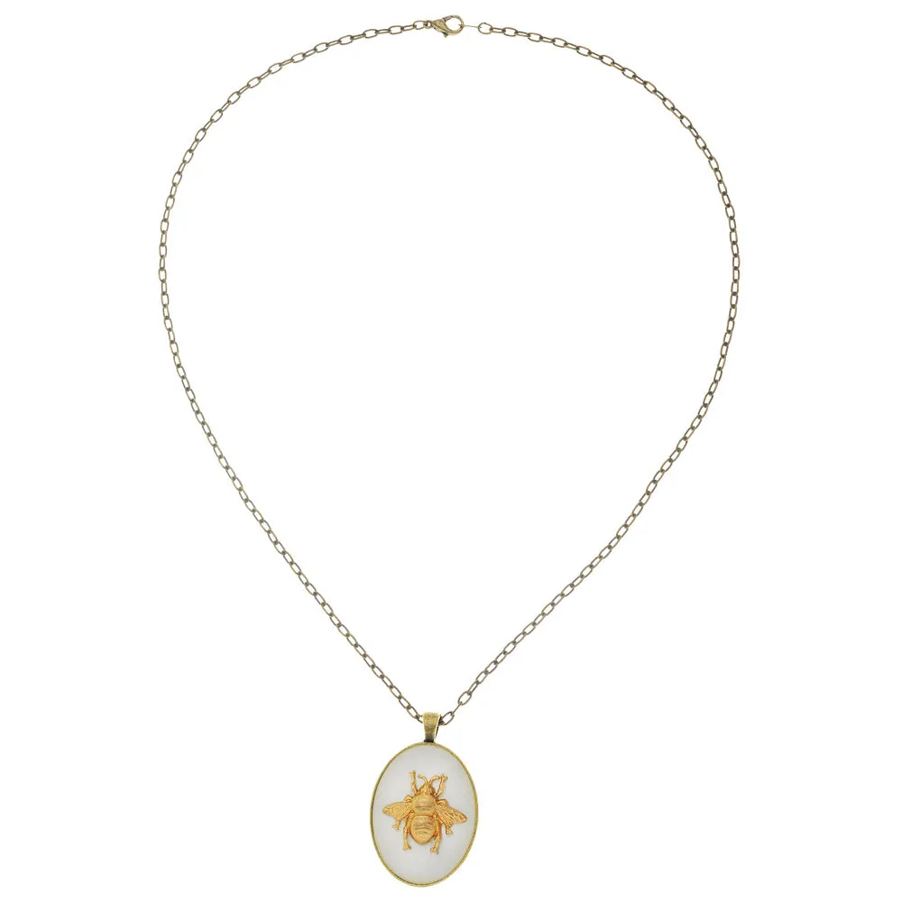 Concrete Bee Necklace