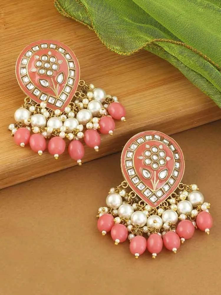 Coral Charmi Dangler Earrings