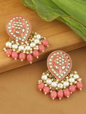 Coral Charmi Dangler Earrings
