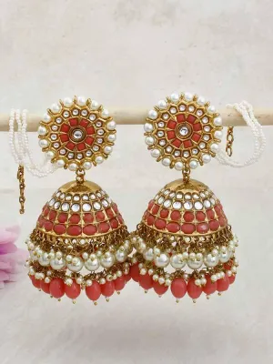Coral Mrinali Sahara Jhumkis