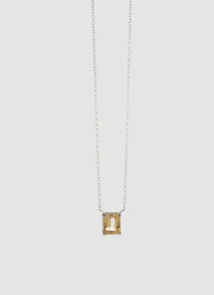 Covet 'Louise' Citrine silver Necklace
