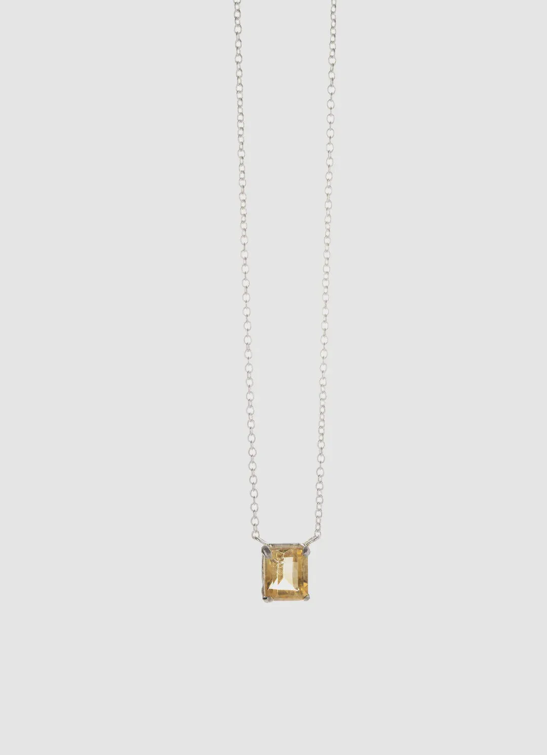 Covet 'Louise' Citrine silver Necklace