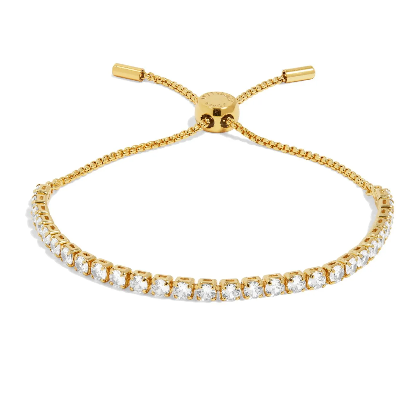 Cubic Zirconia Tennis Bar Gold Plated Bracelet 7889