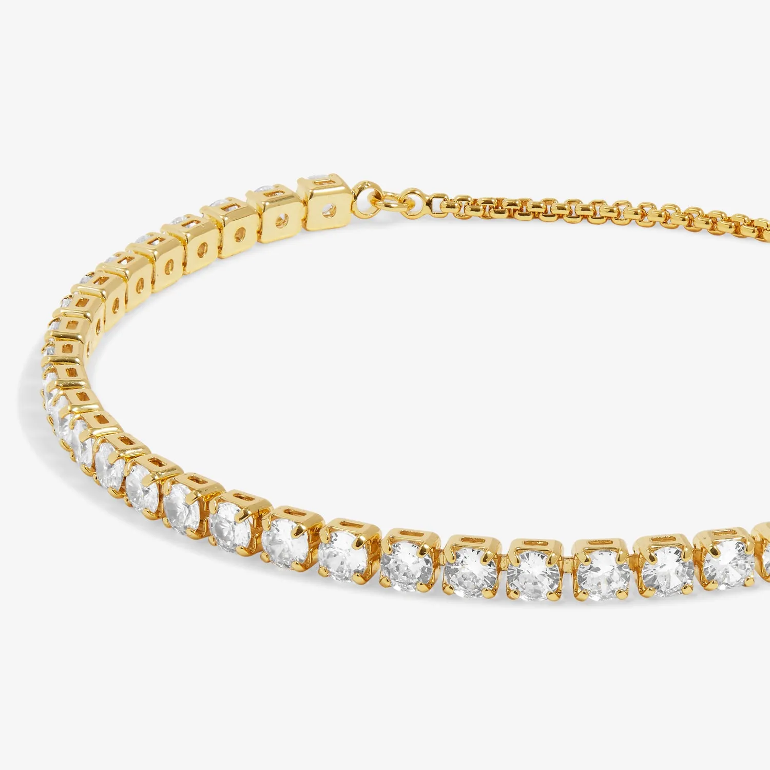 Cubic Zirconia Tennis Bar Gold Plated Bracelet 7889