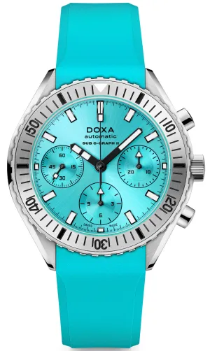 Doxa Sub 200 C-Graph II Aquamarine Rubber