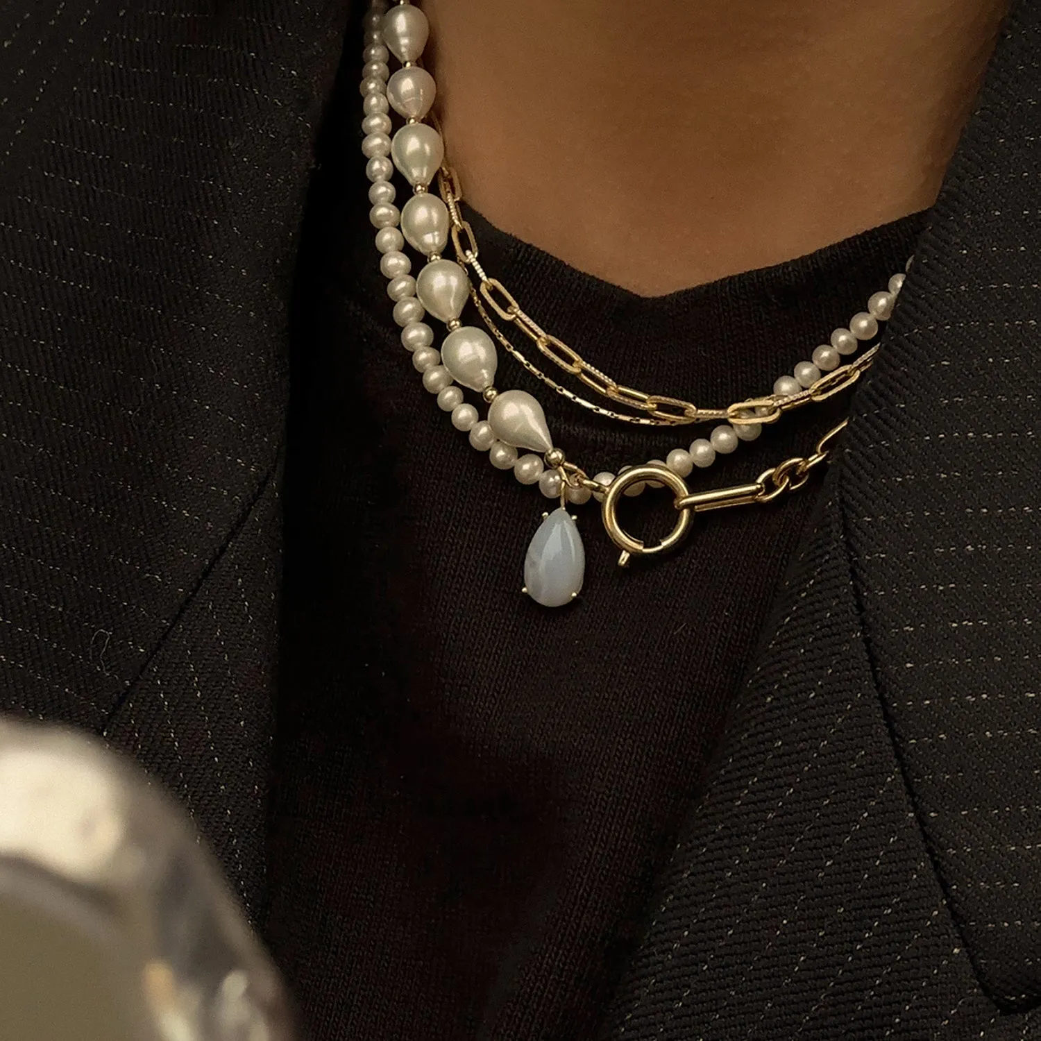 Dual Necklace | Pearl