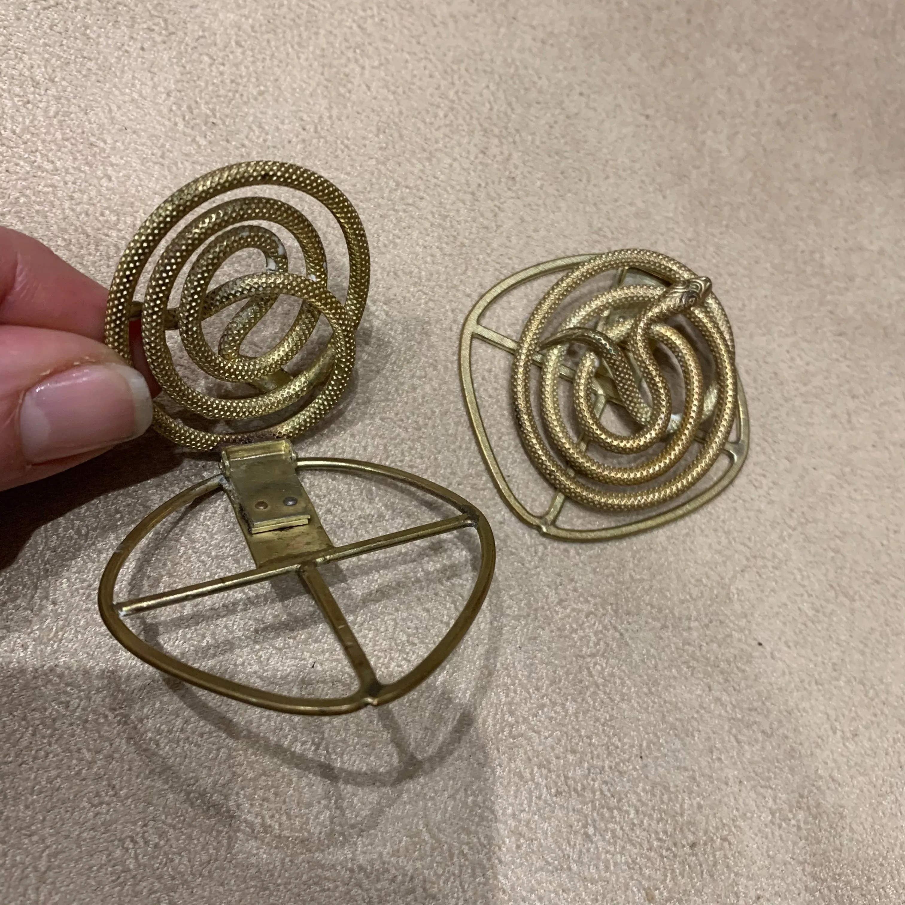 Egyptian Revival Snake dress clips