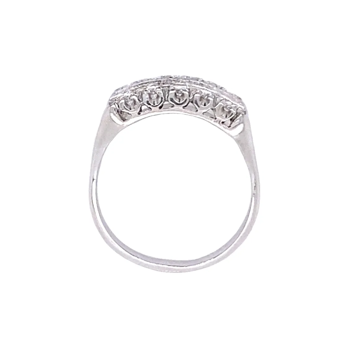 Estate Platinum Vintage Inspired Diamond Band