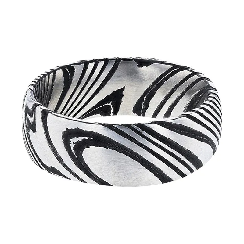 EUDON | Black & Grey Damascus Steel A Vivid Etched Design