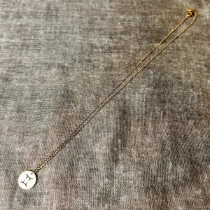 'Gemini' steel astrology pendant necklace