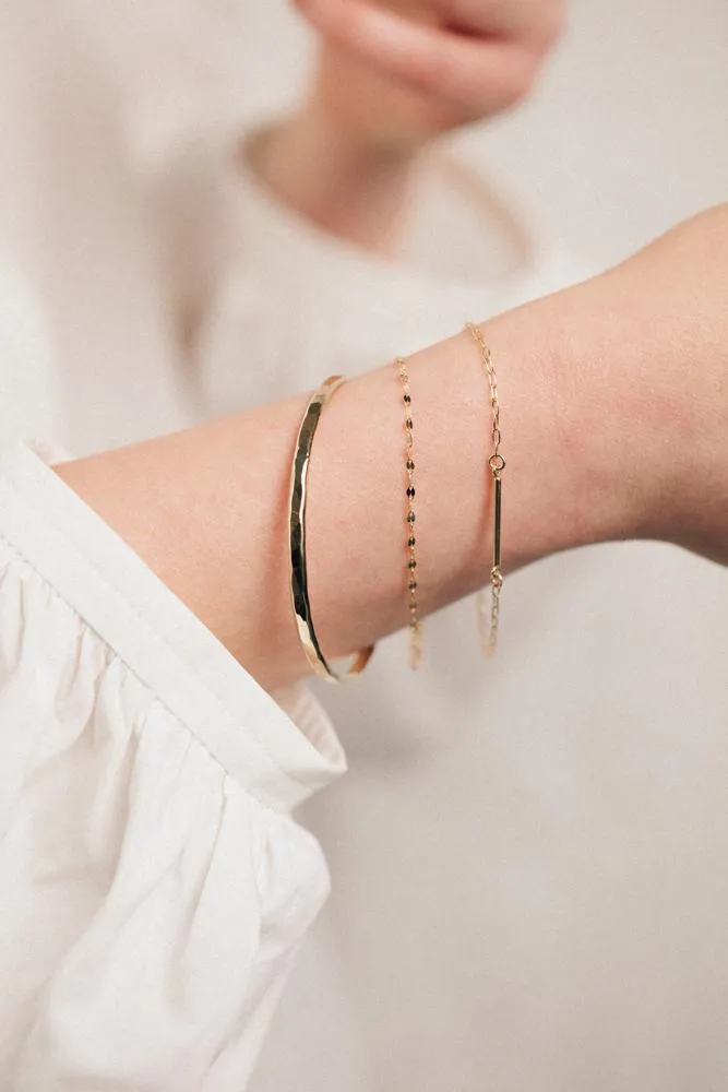 Gold Filled Horizontal Bar Bracelet