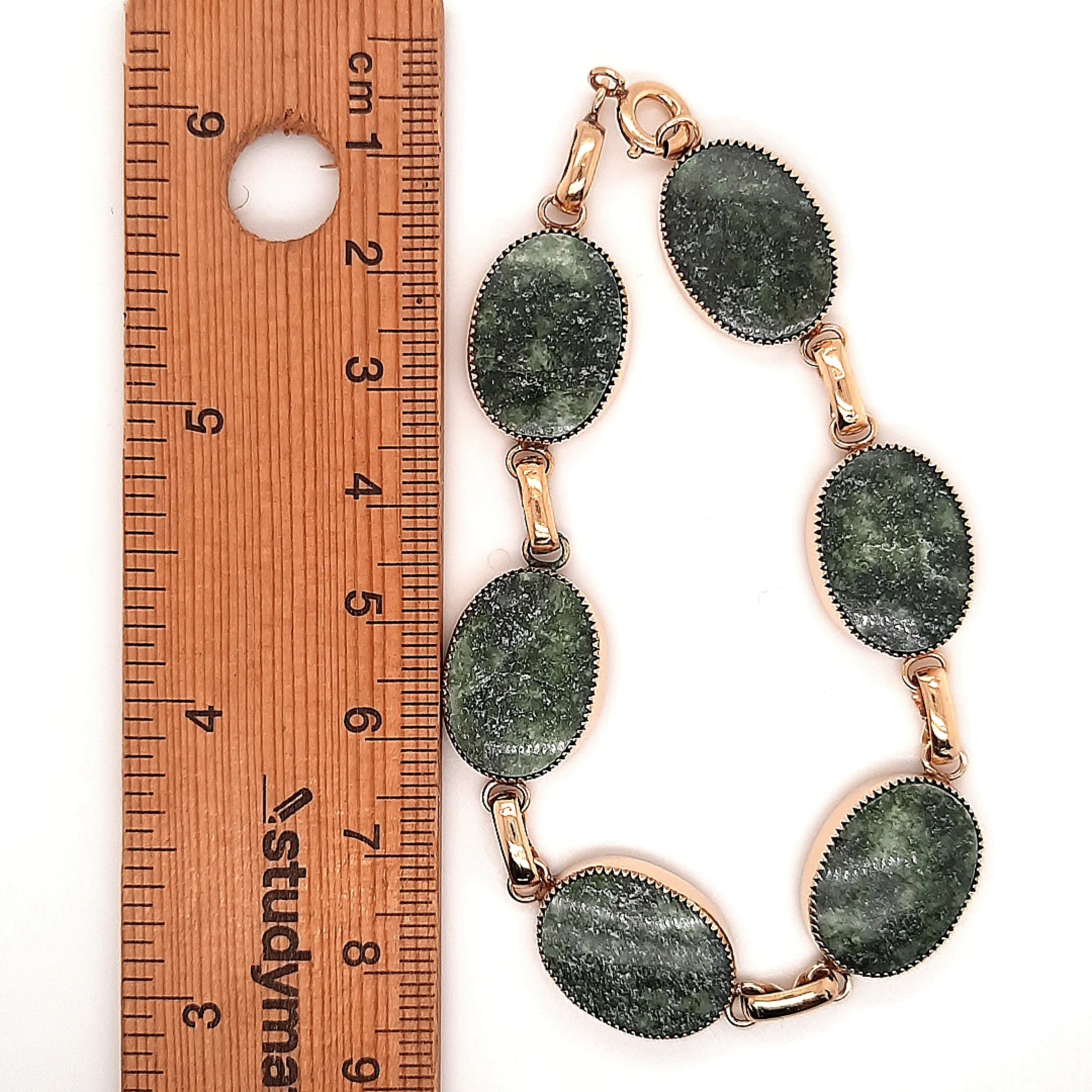 Gold Plated Felspar Gemstone Bracelet