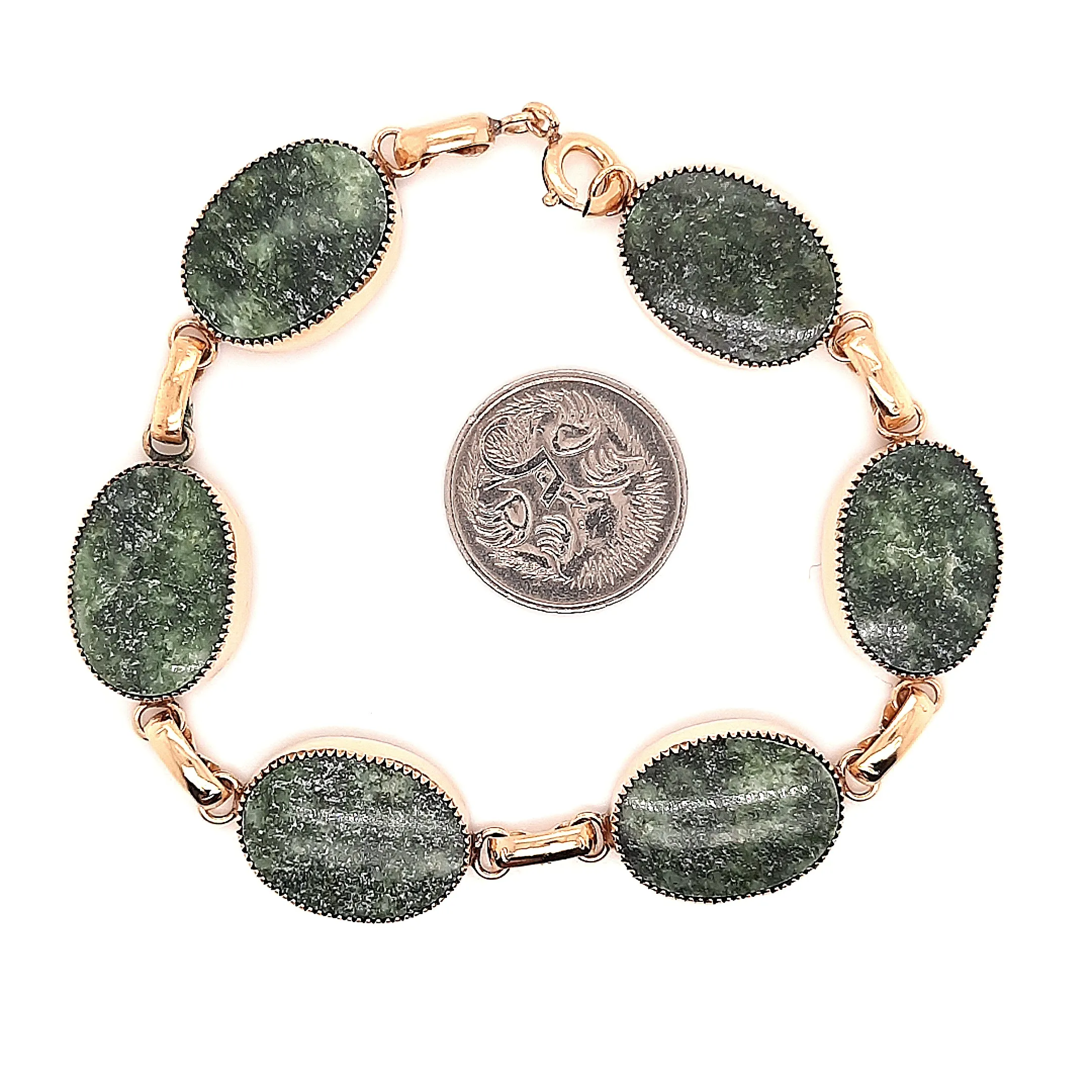 Gold Plated Felspar Gemstone Bracelet