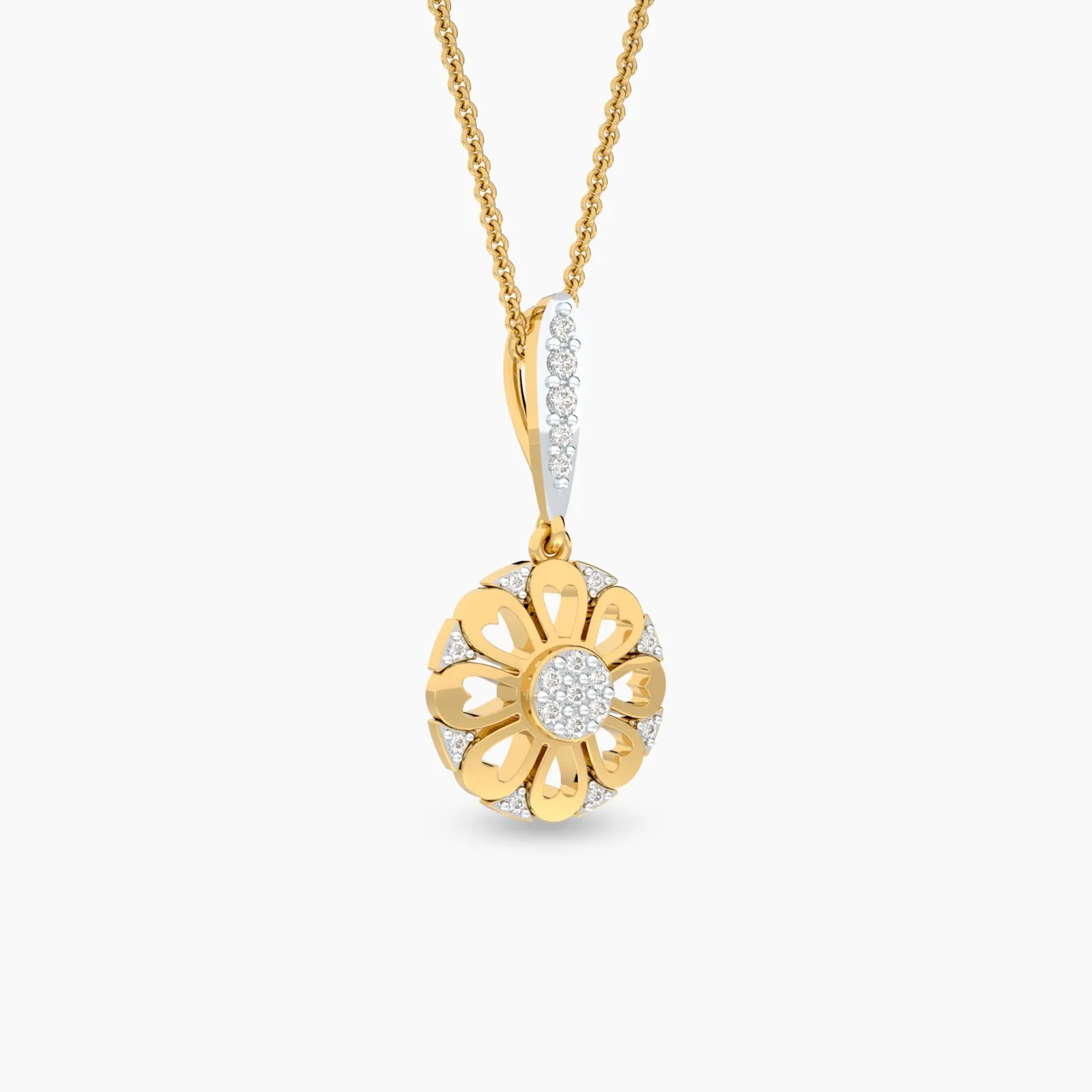 Golden Bloom Diamond Necklace