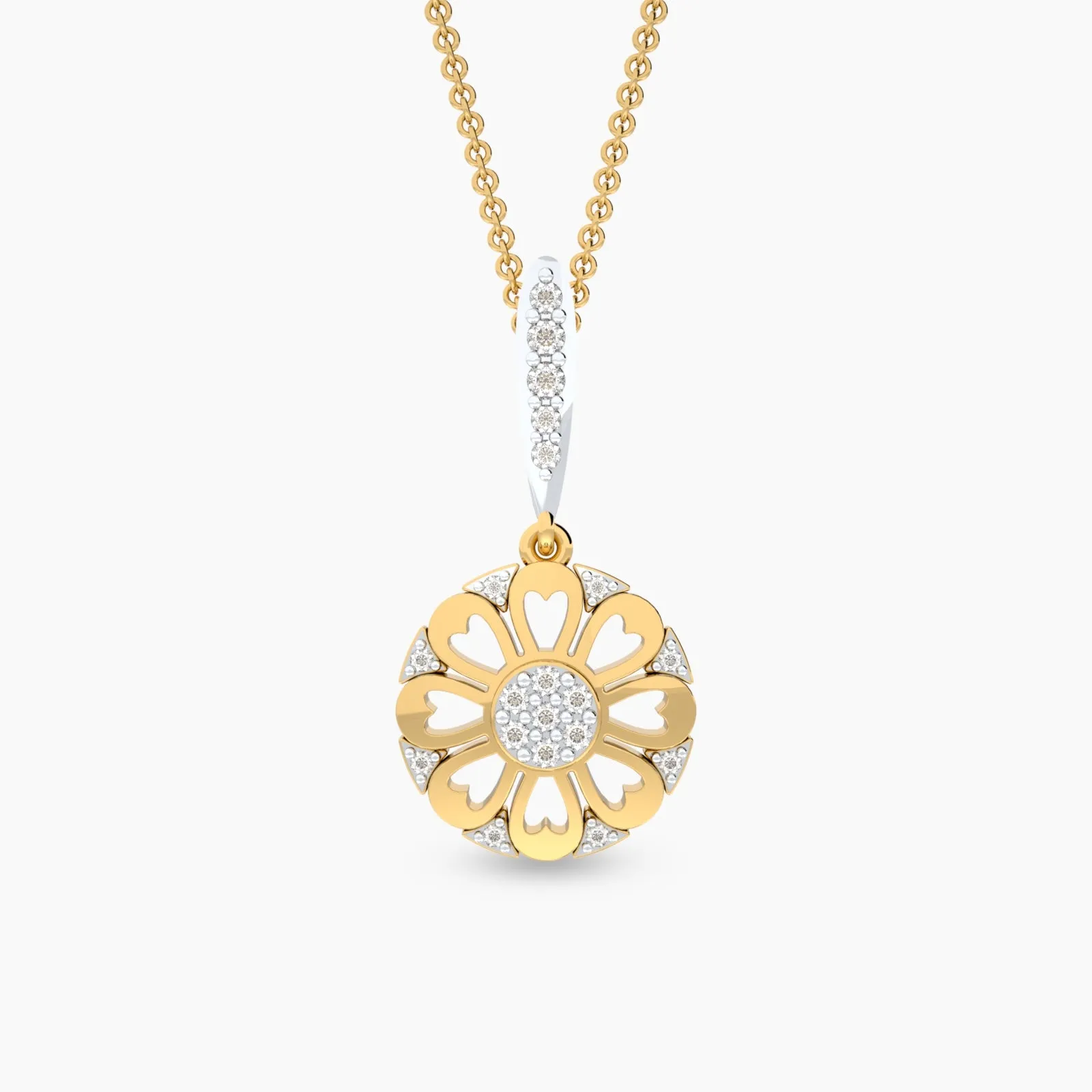 Golden Bloom Diamond Necklace