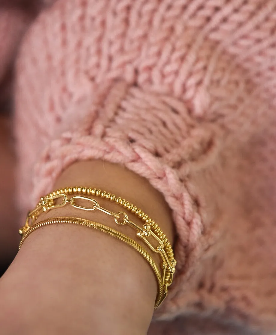 Golden Industrial Style Bracelet