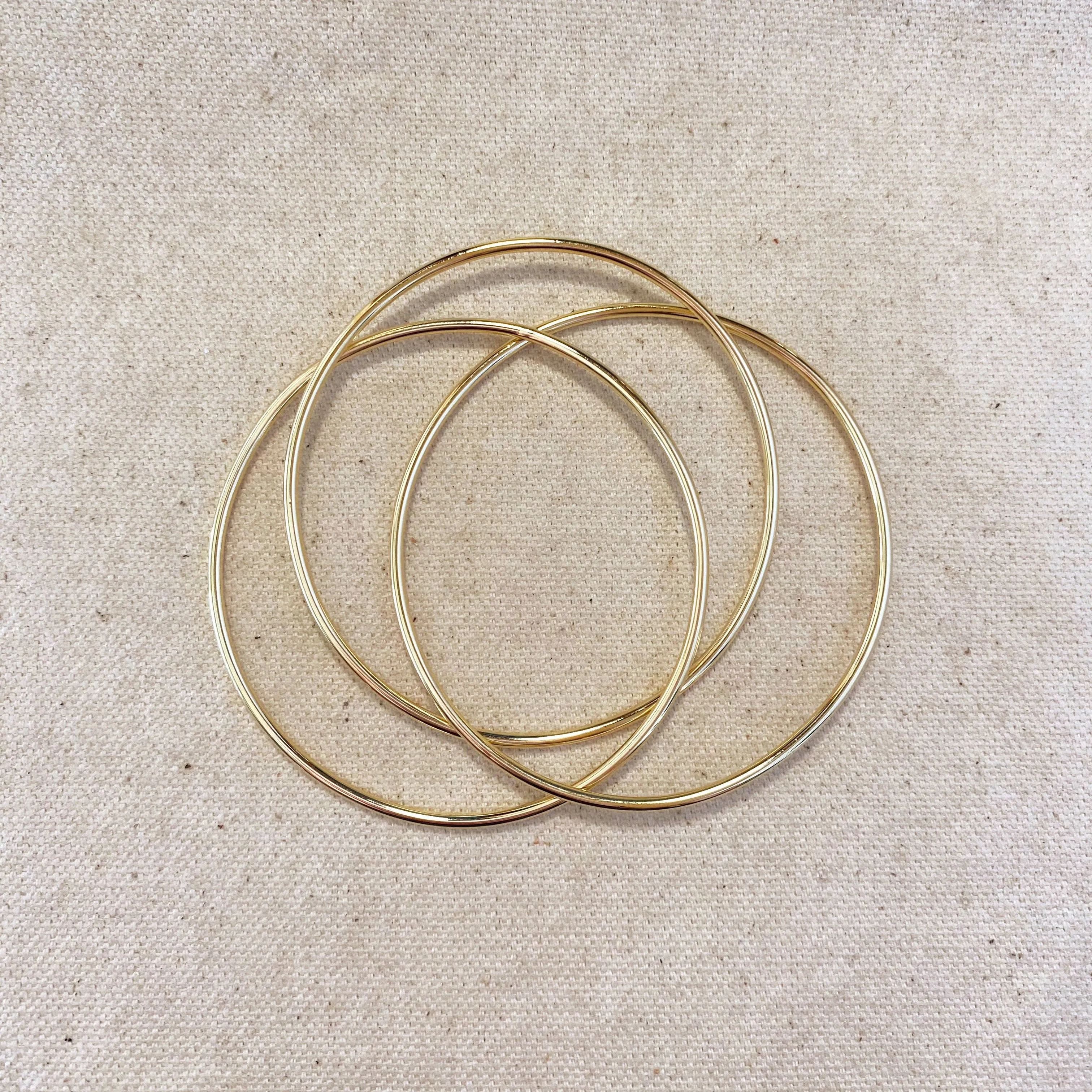 GoldFi - 18k Gold Filled triple Bangle Bracelet