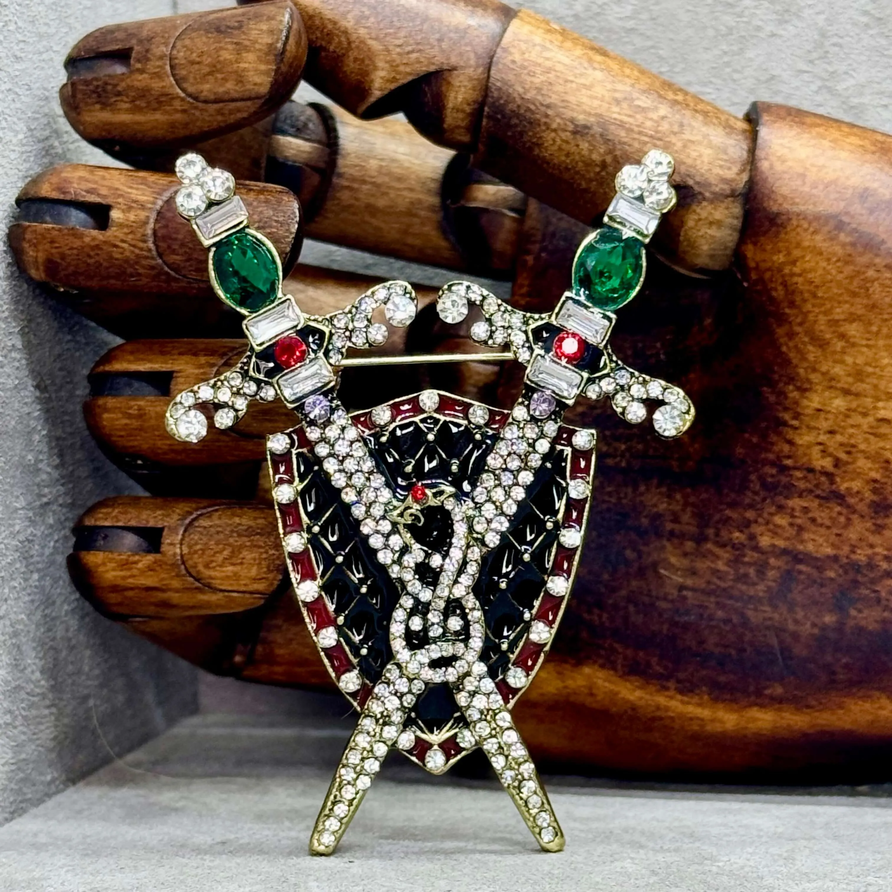 Grand Jewelled Sword Brooch
