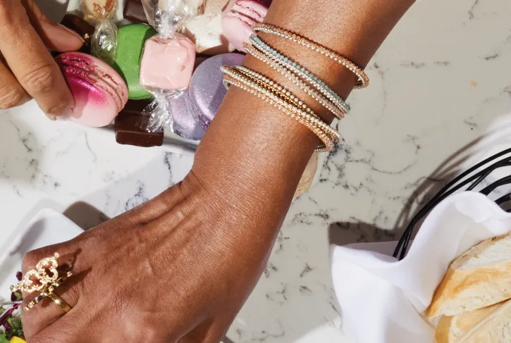 Halo Gemstone Bangle Sunstone