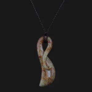 Handcrafted Brown Jade Octopus Single Claw Necklace - Unique and Stylish Gift for Fashion Lovers