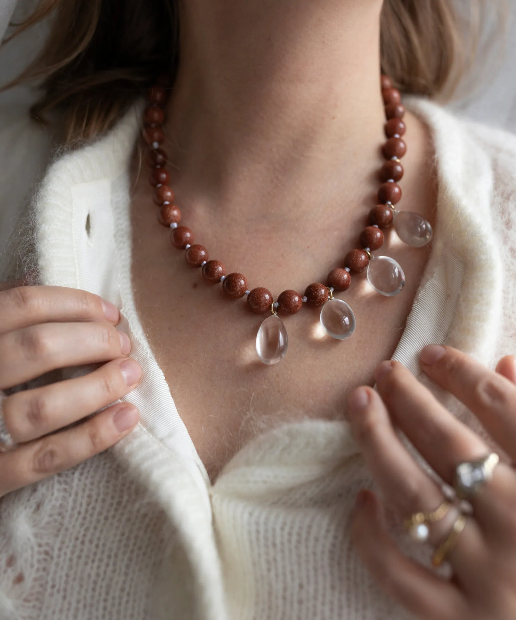 Happy Holidays Gemstone Drop Necklace