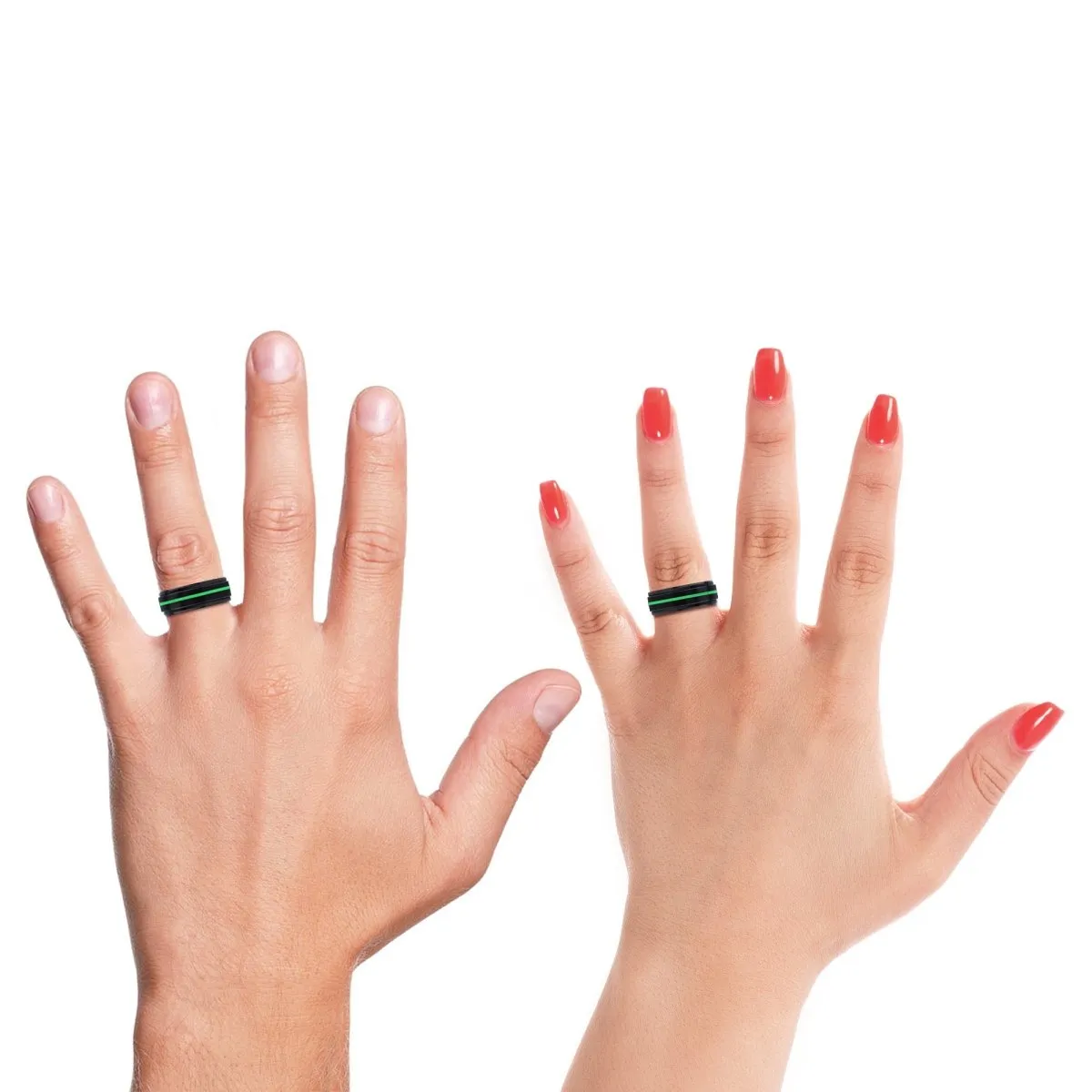 HAYWARD | Wenge Wood, Black Tungsten Ring, Green Groove, Stepped Edge