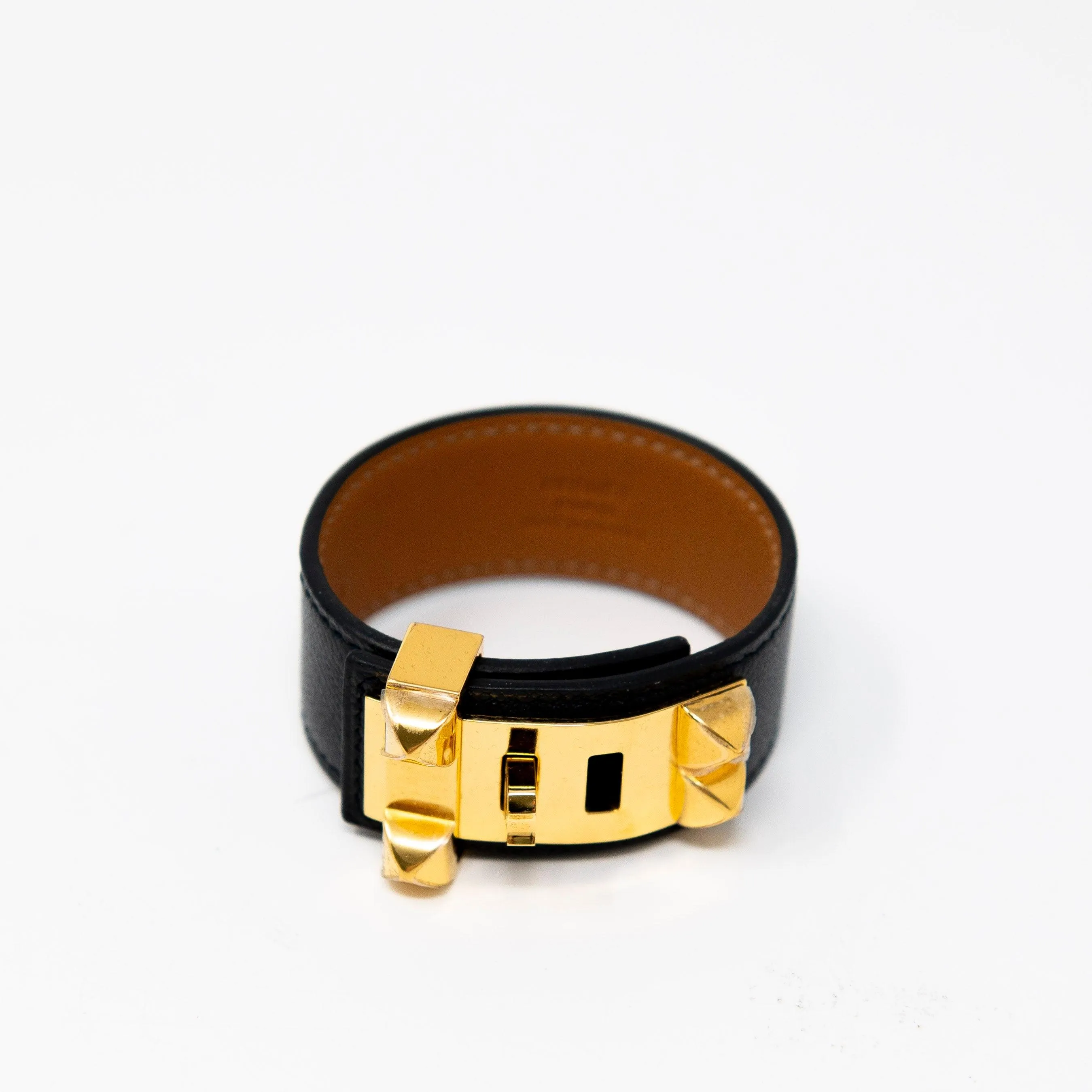 Hermes Noir Epsom Collier De Chien 24 Bracelet