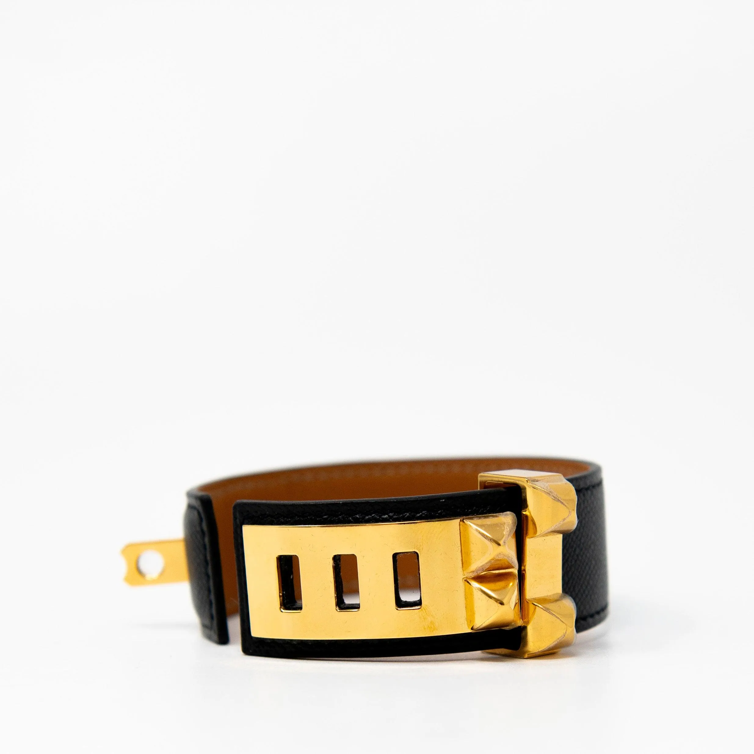 Hermes Noir Epsom Collier De Chien 24 Bracelet