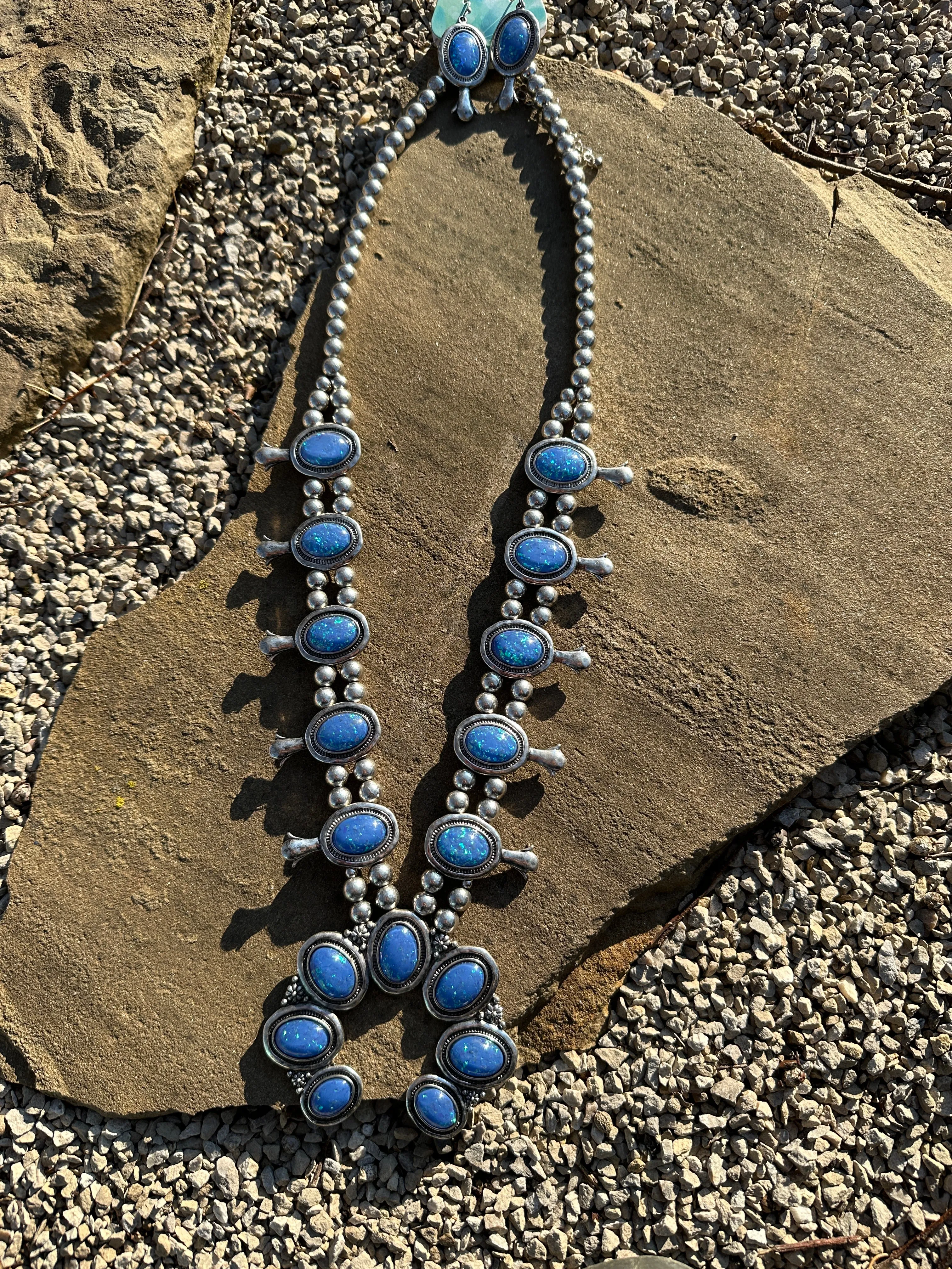 Indigo Squash Blossom Set