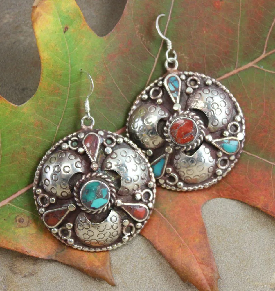 Inlaid Turquoise Earrings