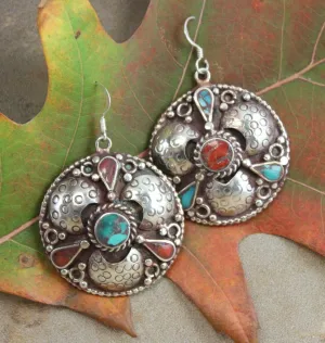 Inlaid Turquoise Earrings